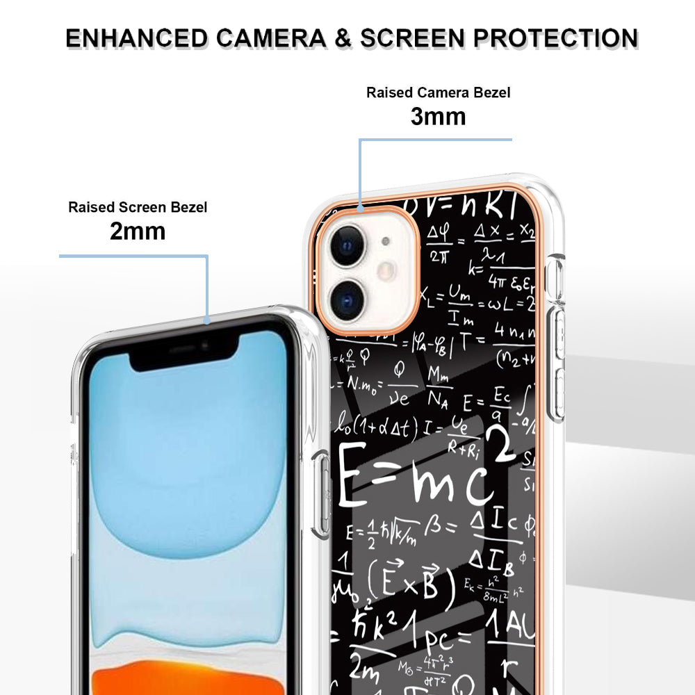 YB IMD Series-19 Style D for iPhone 11 Pattern Printing TPU Case Electroplating 2.0mm IMD Phone Cover