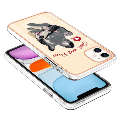 YB IMD Series-19 Style D for iPhone 11 Pattern Printing TPU Case Electroplating 2.0mm IMD Phone Cover