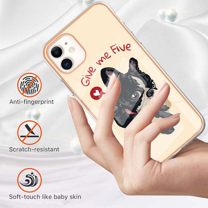 YB IMD Series-19 Style D for iPhone 11 Pattern Printing TPU Case Electroplating 2.0mm IMD Phone Cover
