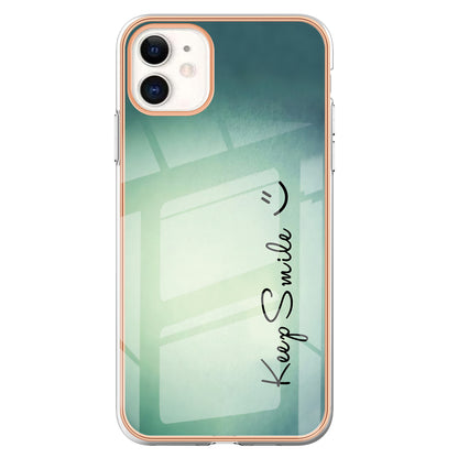 YB IMD Series-19 Style D for iPhone 11 Pattern Printing TPU Case Electroplating 2.0mm IMD Phone Cover