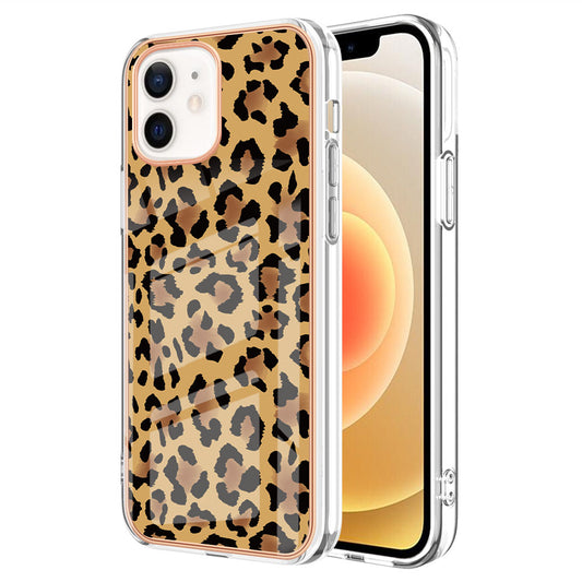 YB IMD Series-19 Style D for iPhone 12 / 12 Pro 2.0mm Electroplating Phone Case Pattern Printing IMD TPU Cover