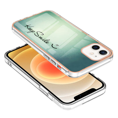 YB IMD Series-19 Style D for iPhone 12 / 12 Pro 2.0mm Electroplating Phone Case Pattern Printing IMD TPU Cover