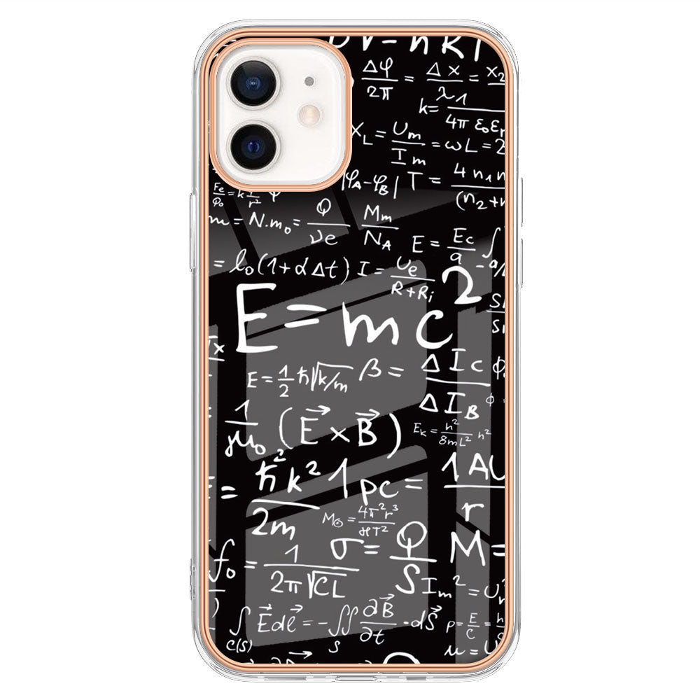 YB IMD Series-19 Style D for iPhone 12 / 12 Pro 2.0mm Electroplating Phone Case Pattern Printing IMD TPU Cover