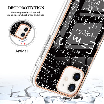 YB IMD Series-19 Style D for iPhone 12 / 12 Pro 2.0mm Electroplating Phone Case Pattern Printing IMD TPU Cover