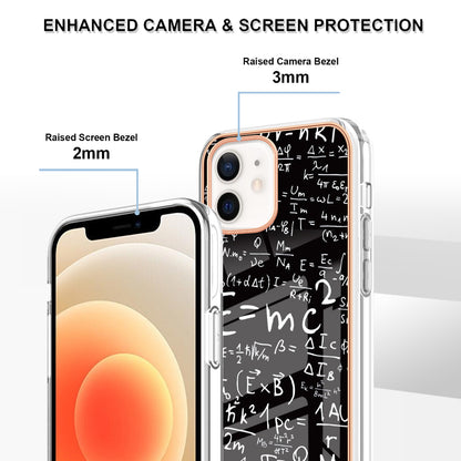 YB IMD Series-19 Style D for iPhone 12 / 12 Pro 2.0mm Electroplating Phone Case Pattern Printing IMD TPU Cover