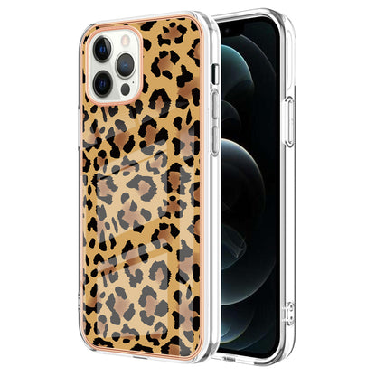 YB IMD Series-19 Style D For iPhone 12 Pro Max 6.7 inch Electroplating Phone Case 2.0mm TPU IMD Pattern Phone Cover