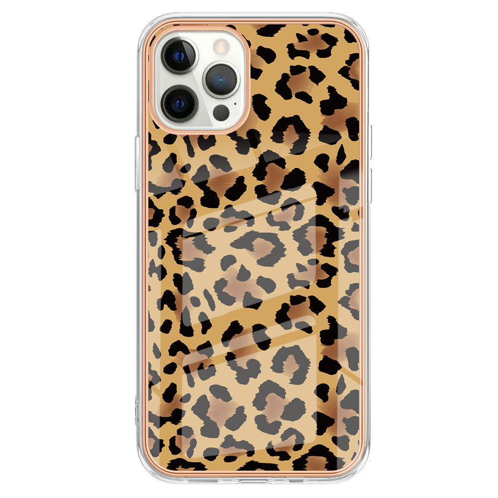 YB IMD Series-19 Style D For iPhone 12 Pro Max 6.7 inch Electroplating Phone Case 2.0mm TPU IMD Pattern Phone Cover