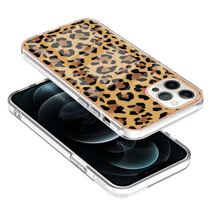 YB IMD Series-19 Style D For iPhone 12 Pro Max 6.7 inch Electroplating Phone Case 2.0mm TPU IMD Pattern Phone Cover