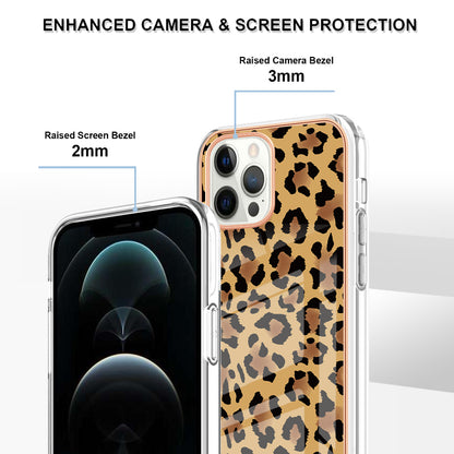 YB IMD Series-19 Style D For iPhone 12 Pro Max 6.7 inch Electroplating Phone Case 2.0mm TPU IMD Pattern Phone Cover