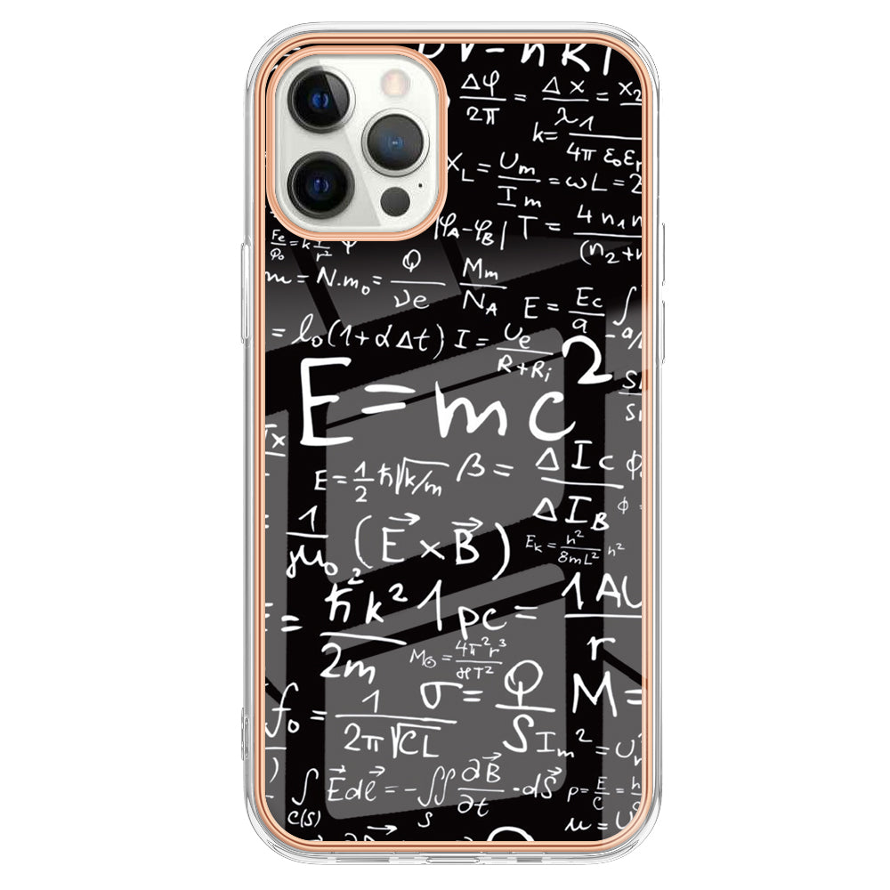 YB IMD Series-19 Style D For iPhone 12 Pro Max 6.7 inch Electroplating Phone Case 2.0mm TPU IMD Pattern Phone Cover