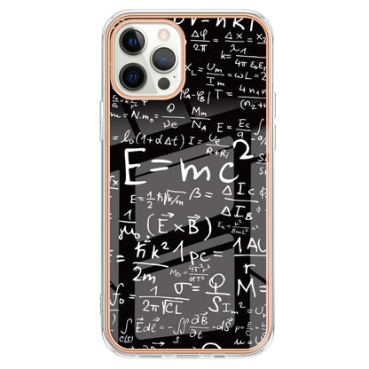 YB IMD Series-19 Style D For iPhone 12 Pro Max 6.7 inch Electroplating Phone Case 2.0mm TPU IMD Pattern Phone Cover