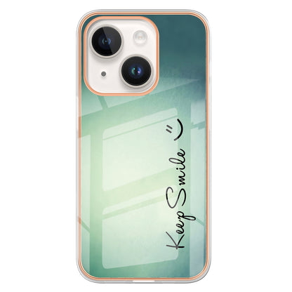 YB IMD Series-19 Style D For iPhone 15 Electroplated 2.0mm TPU IMD Phone Case Stylish Pattern Back Cover