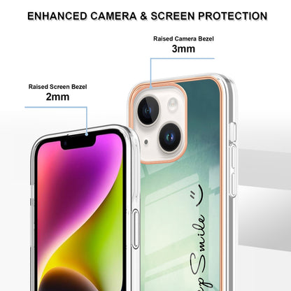 YB IMD Series-19 Style D For iPhone 15 Electroplated 2.0mm TPU IMD Phone Case Stylish Pattern Back Cover