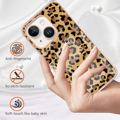 YB IMD Series-19 Style D For iPhone 15 Electroplated 2.0mm TPU IMD Phone Case Stylish Pattern Back Cover