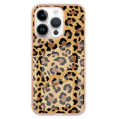 YB IMD Series-19 Style D For iPhone 15 Pro Electroplated Anti-drop Phone Case IMD Pattern 2.0mm TPU Cover