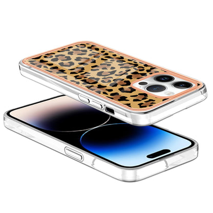 YB IMD Series-19 Style D For iPhone 15 Pro Electroplated Anti-drop Phone Case IMD Pattern 2.0mm TPU Cover