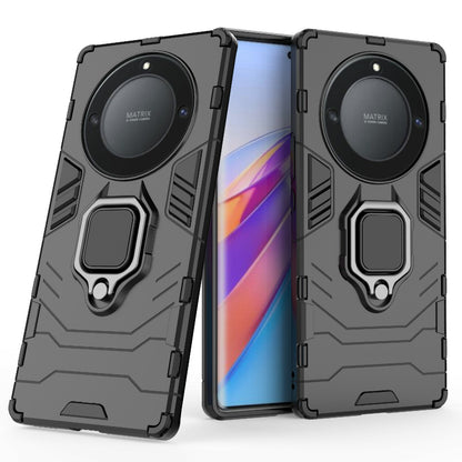 For Honor X40 5G / X9a 5G / Magic5 Lite 5G Ring Holder Kickstand Back Cover TPU+PC Anti-drop Phone Case