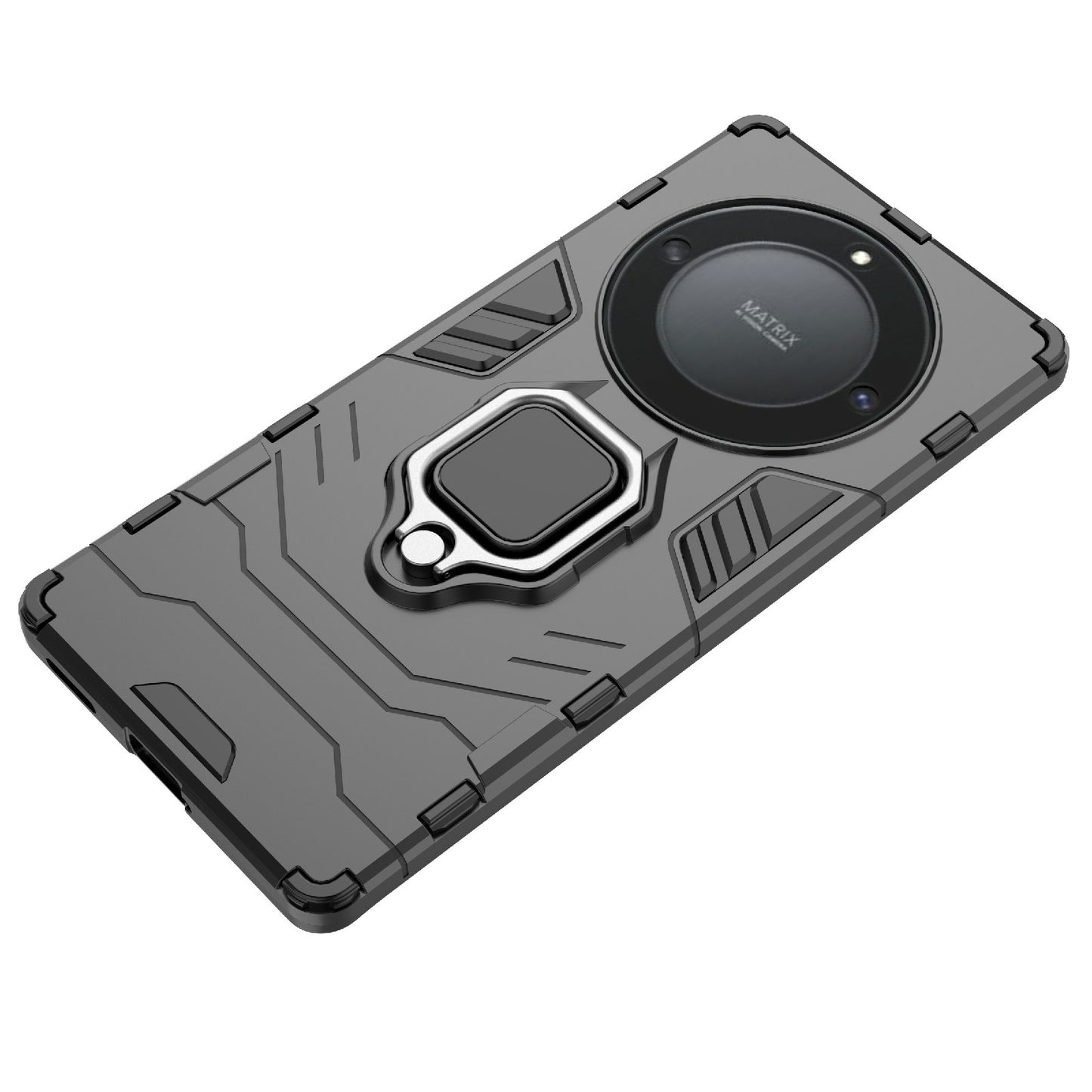 For Honor X40 5G / X9a 5G / Magic5 Lite 5G Ring Holder Kickstand Back Cover TPU+PC Anti-drop Phone Case