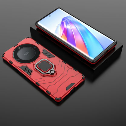 For Honor X40 5G / X9a 5G / Magic5 Lite 5G Ring Holder Kickstand Back Cover TPU+PC Anti-drop Phone Case