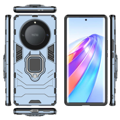 For Honor X40 5G / X9a 5G / Magic5 Lite 5G Ring Holder Kickstand Back Cover TPU+PC Anti-drop Phone Case