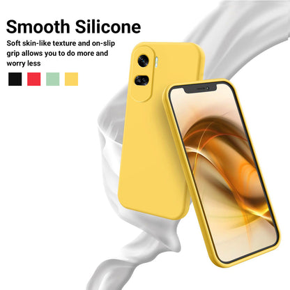 For Honor 90 Lite 5G / X50i 5G Liquid Silicone Phone Case Soft Lining Shockproof Cover with Strap