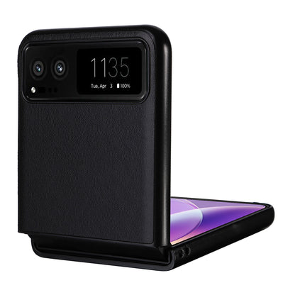 For Motorola Razr 40 5G Drop-proof Phone Cover Shockproof PU Leather+PC Phone Case
