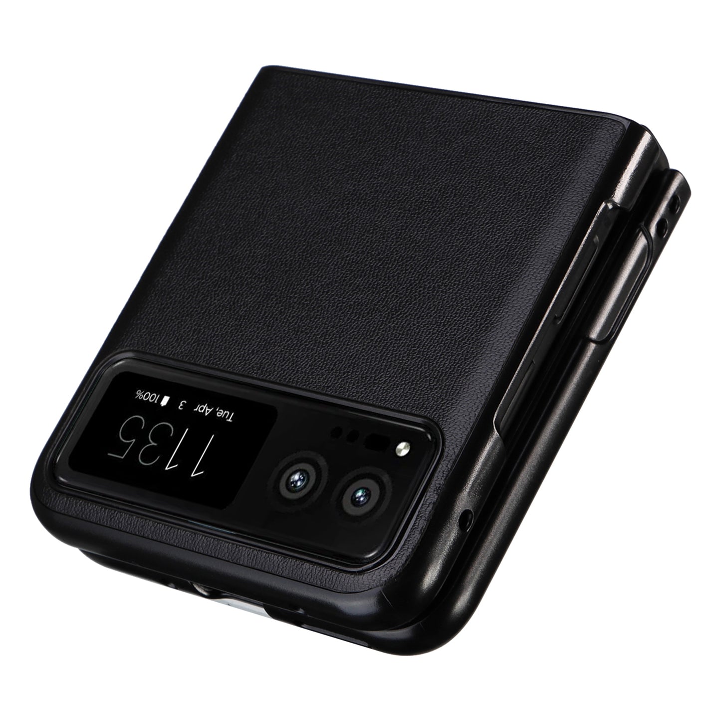 For Motorola Razr 40 5G Drop-proof Phone Cover Shockproof PU Leather+PC Phone Case