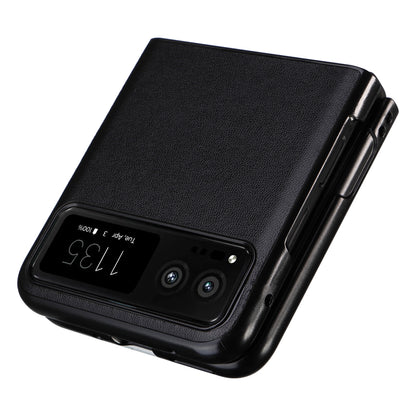 For Motorola Razr 40 5G Drop-proof Phone Cover Shockproof PU Leather+PC Phone Case