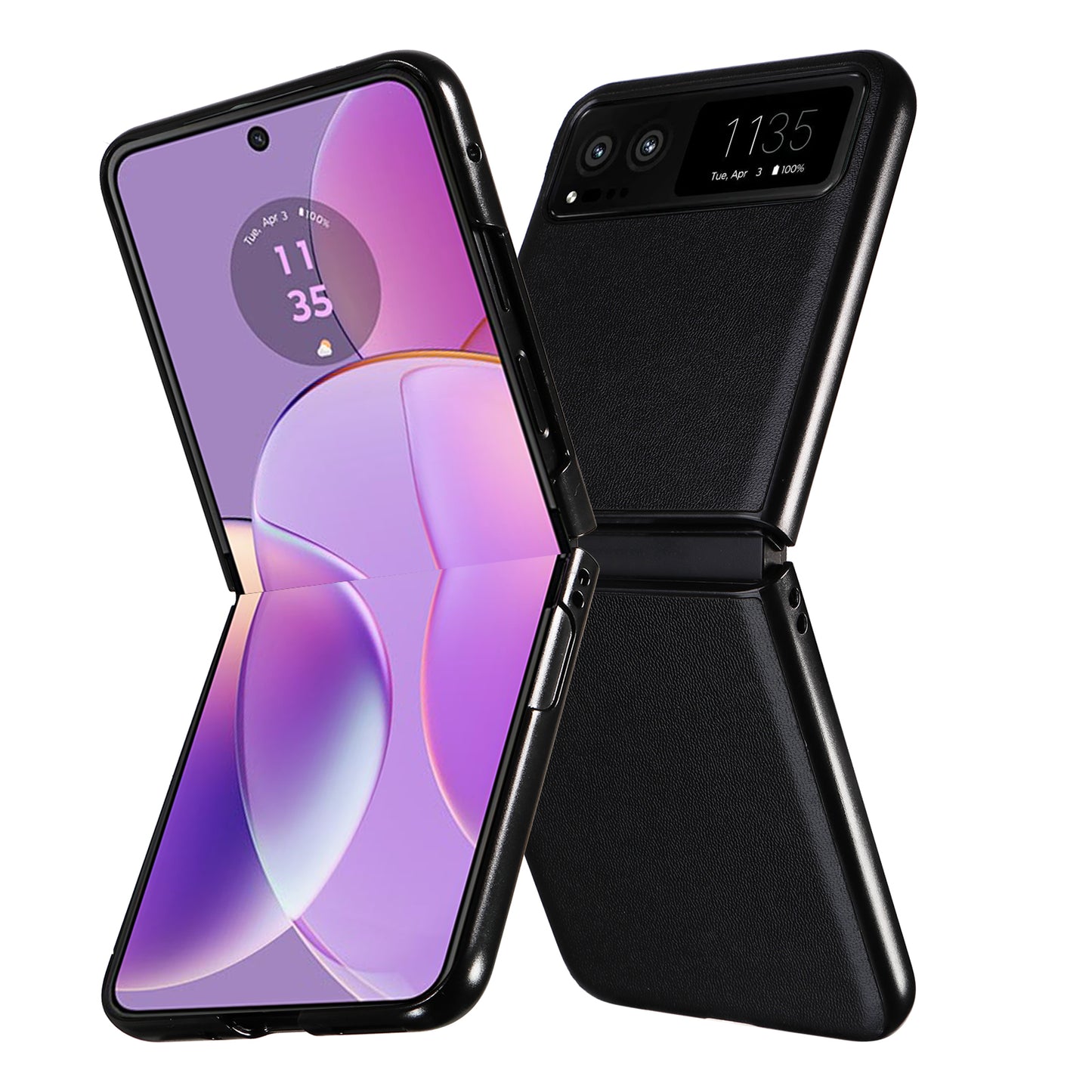 For Motorola Razr 40 5G Drop-proof Phone Cover Shockproof PU Leather+PC Phone Case