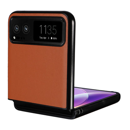 For Motorola Razr 40 5G Drop-proof Phone Cover Shockproof PU Leather+PC Phone Case