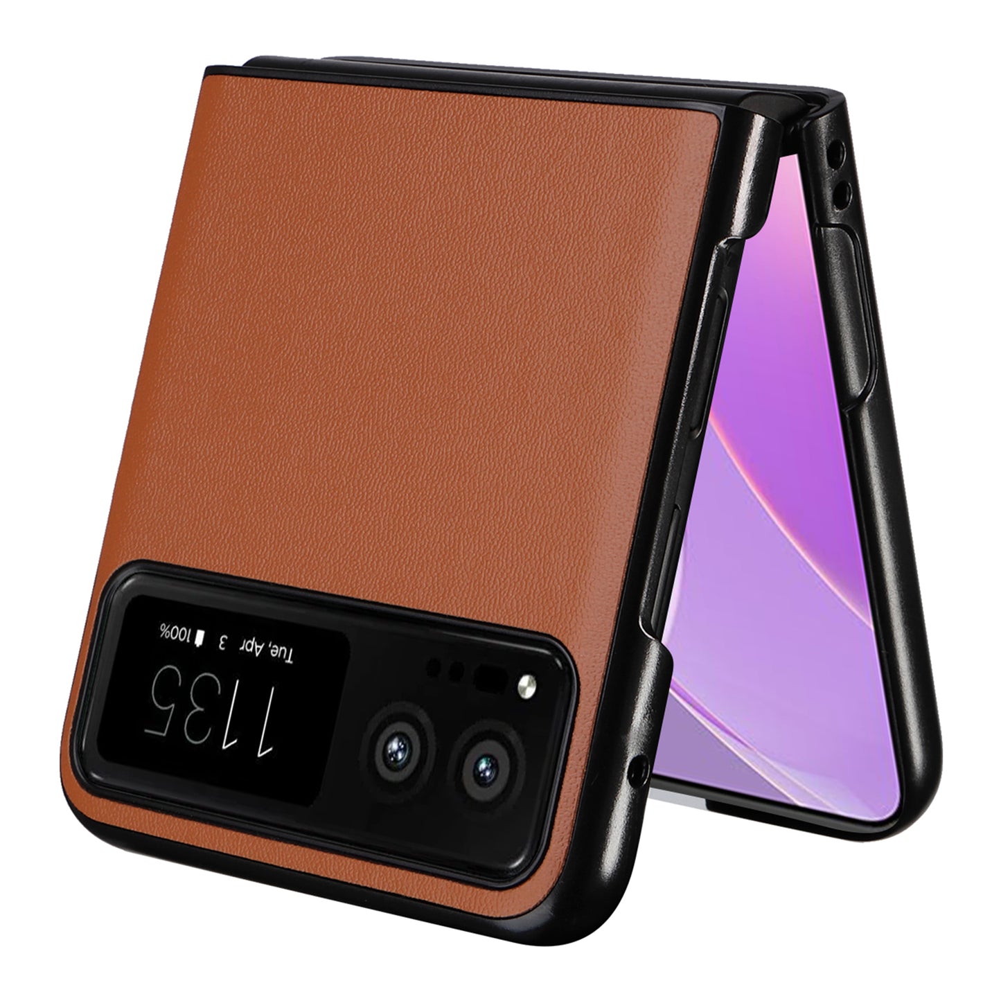 For Motorola Razr 40 5G Drop-proof Phone Cover Shockproof PU Leather+PC Phone Case