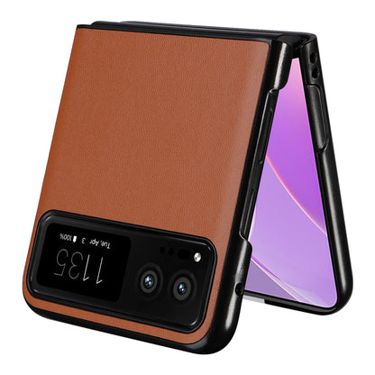For Motorola Razr 40 5G Drop-proof Phone Cover Shockproof PU Leather+PC Phone Case