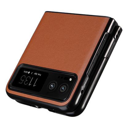 For Motorola Razr 40 5G Drop-proof Phone Cover Shockproof PU Leather+PC Phone Case