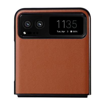 For Motorola Razr 40 5G Drop-proof Phone Cover Shockproof PU Leather+PC Phone Case