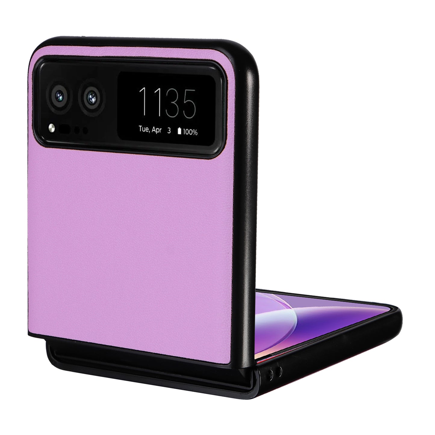 For Motorola Razr 40 5G Drop-proof Phone Cover Shockproof PU Leather+PC Phone Case