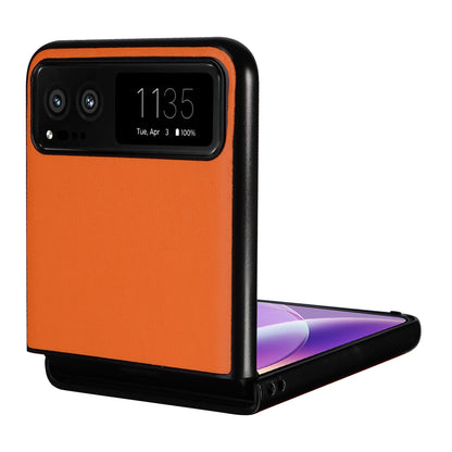 For Motorola Razr 40 5G Drop-proof Phone Cover Shockproof PU Leather+PC Phone Case
