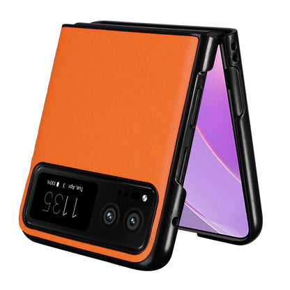 For Motorola Razr 40 5G Drop-proof Phone Cover Shockproof PU Leather+PC Phone Case