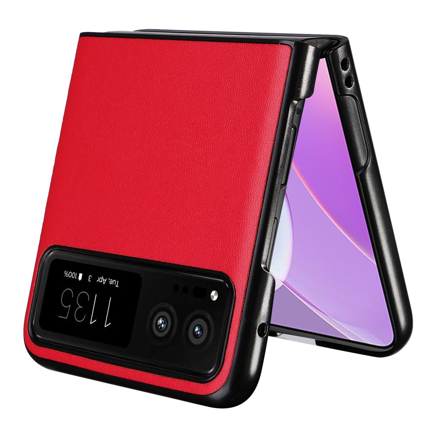 For Motorola Razr 40 5G Drop-proof Phone Cover Shockproof PU Leather+PC Phone Case