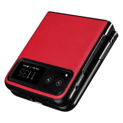 For Motorola Razr 40 5G Drop-proof Phone Cover Shockproof PU Leather+PC Phone Case
