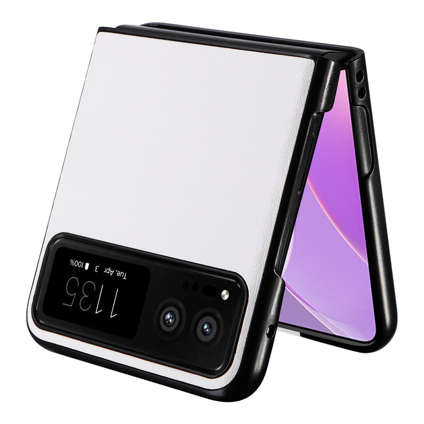 For Motorola Razr 40 5G Drop-proof Phone Cover Shockproof PU Leather+PC Phone Case