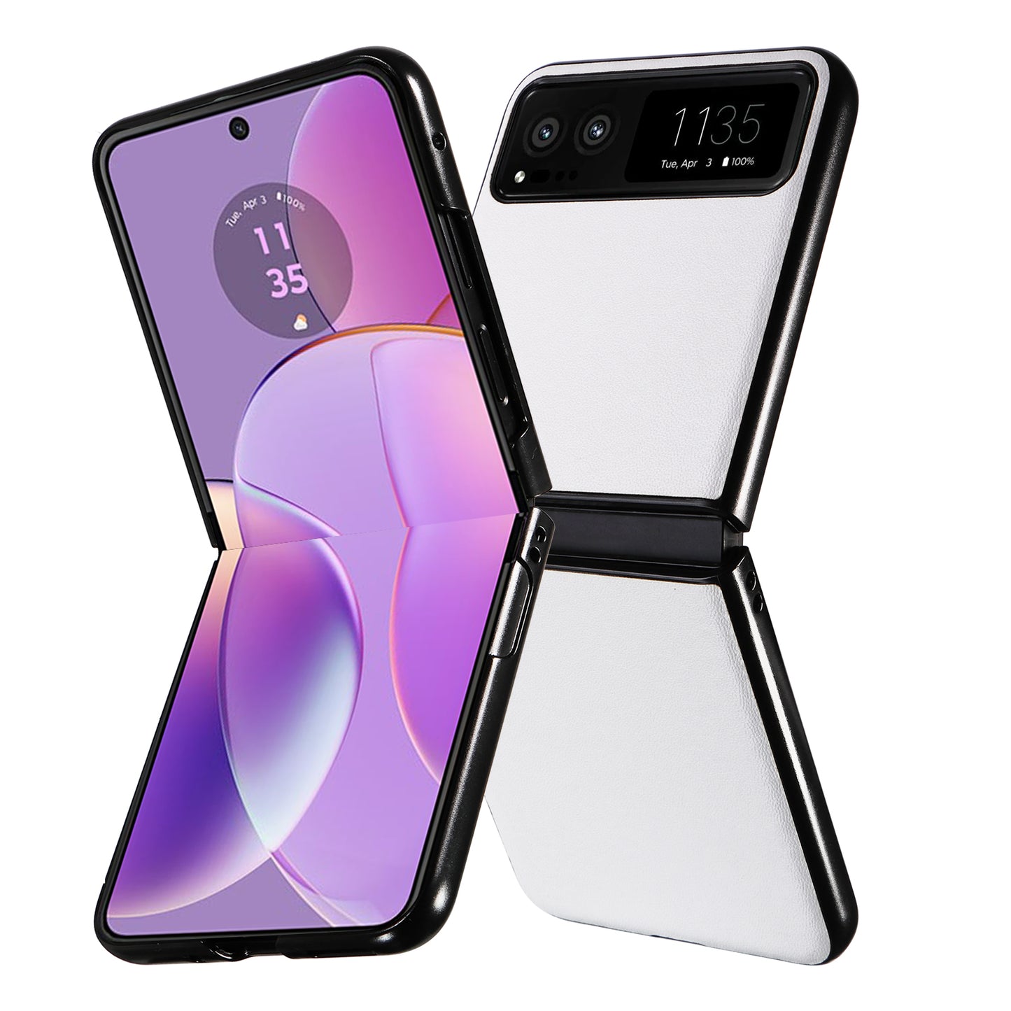 For Motorola Razr 40 5G Drop-proof Phone Cover Shockproof PU Leather+PC Phone Case