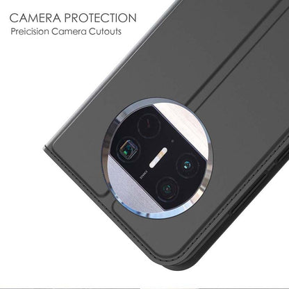 For Huawei Mate X3 5G Smooth Feeling PU Leather Phone Case Card Storage Slot Magnetic Stand Shell