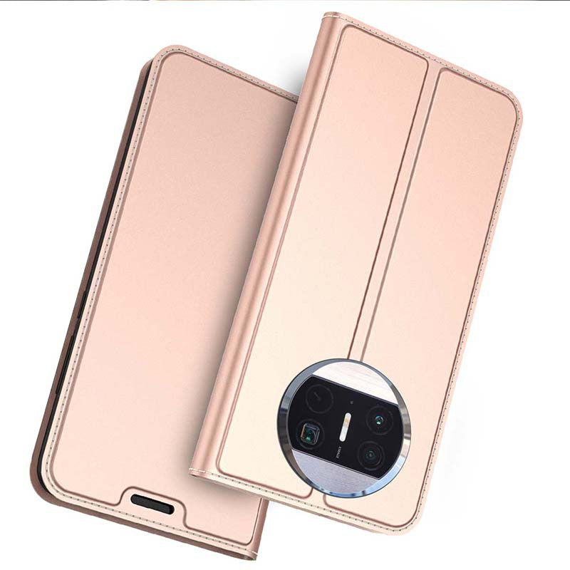 For Huawei Mate X3 5G Smooth Feeling PU Leather Phone Case Card Storage Slot Magnetic Stand Shell