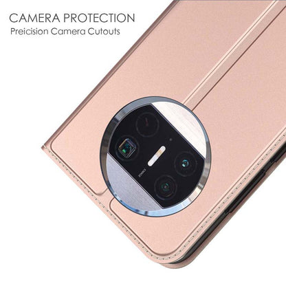 For Huawei Mate X3 5G Smooth Feeling PU Leather Phone Case Card Storage Slot Magnetic Stand Shell