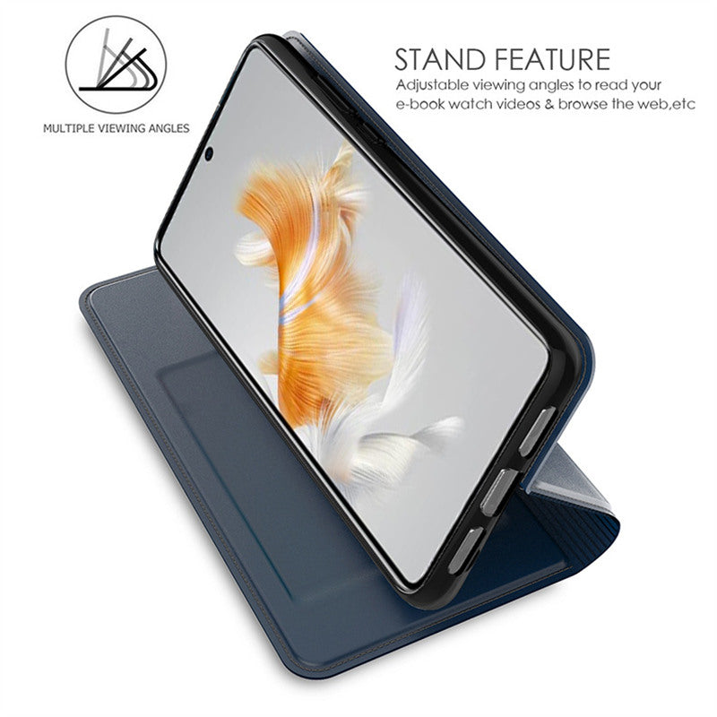 For Huawei Mate X3 5G Smooth Feeling PU Leather Phone Case Card Storage Slot Magnetic Stand Shell