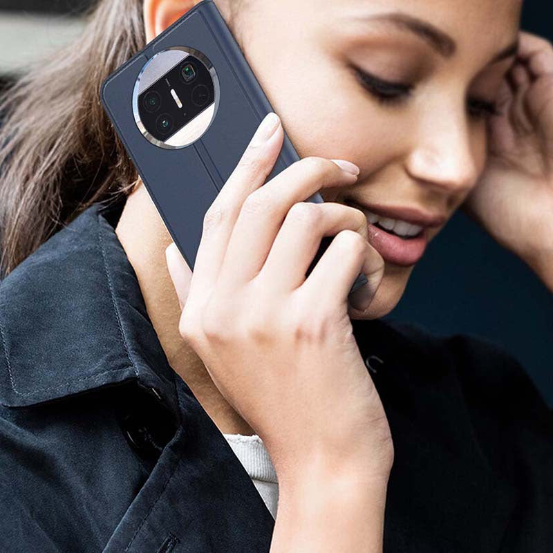For Huawei Mate X3 5G Smooth Feeling PU Leather Phone Case Card Storage Slot Magnetic Stand Shell