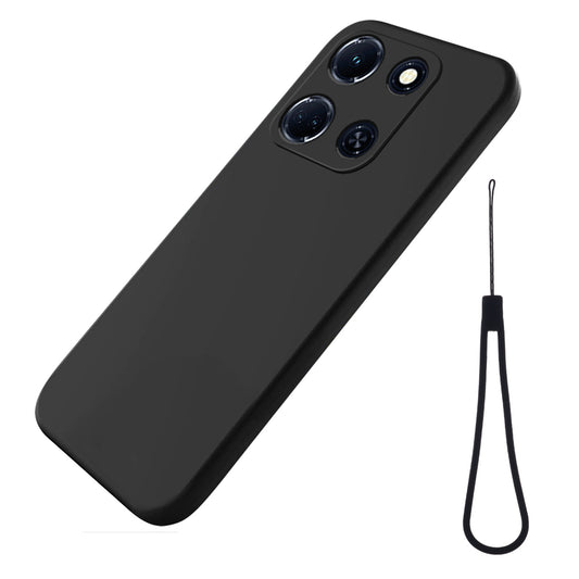 For Infinix Note 30 VIP 5G Soft Lining Shockproof Cover Liquid Silicone Cell Phone Case with Strap