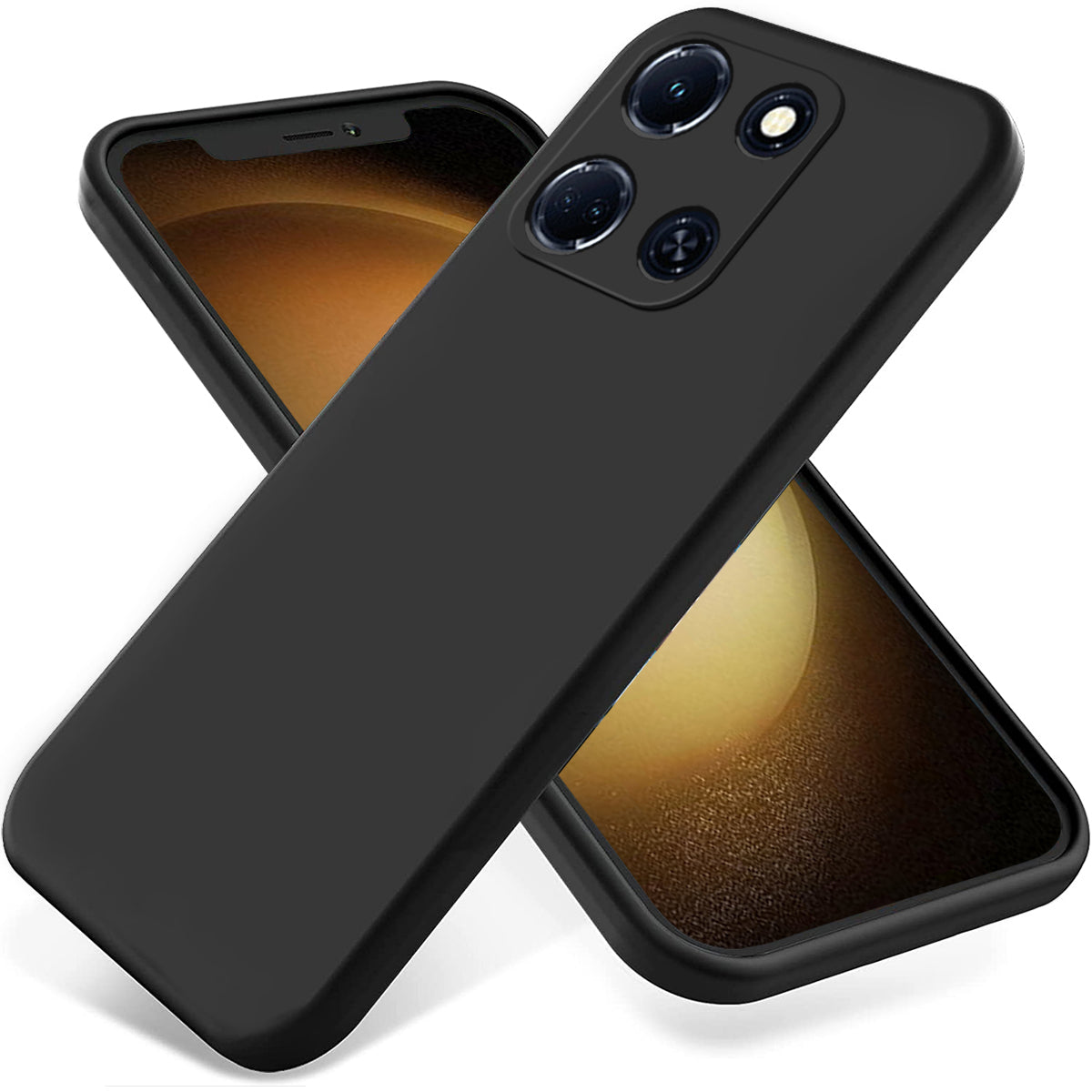 For Infinix Note 30 VIP 5G Soft Lining Shockproof Cover Liquid Silicone Cell Phone Case with Strap