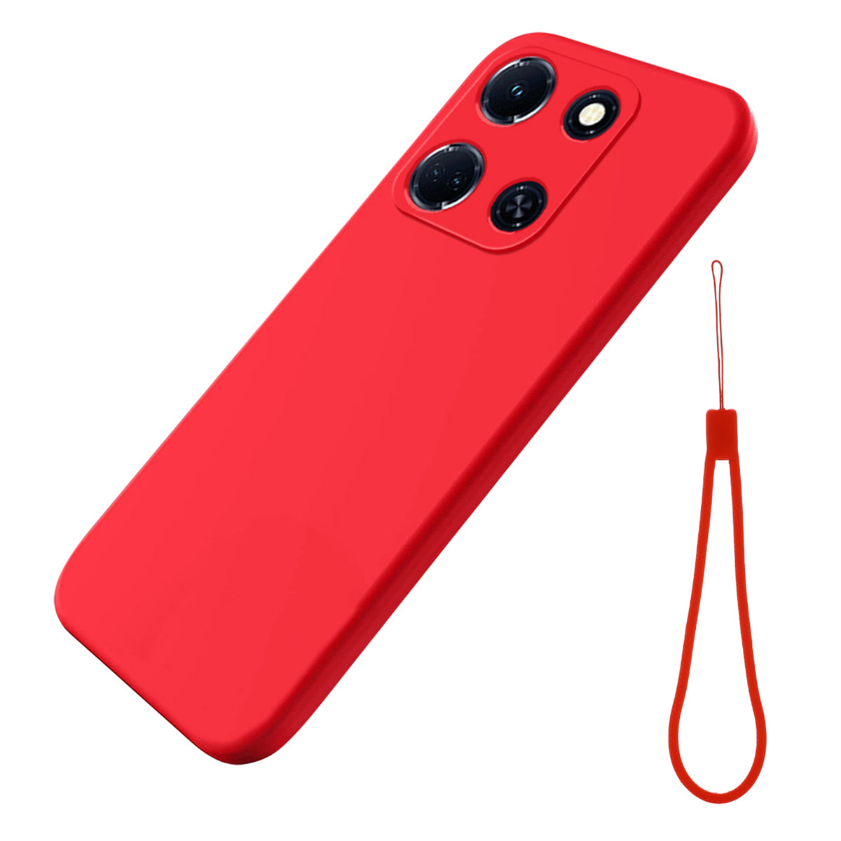 For Infinix Note 30 VIP 5G Soft Lining Shockproof Cover Liquid Silicone Cell Phone Case with Strap