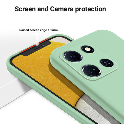For Infinix Note 30 VIP 5G Soft Lining Shockproof Cover Liquid Silicone Cell Phone Case with Strap